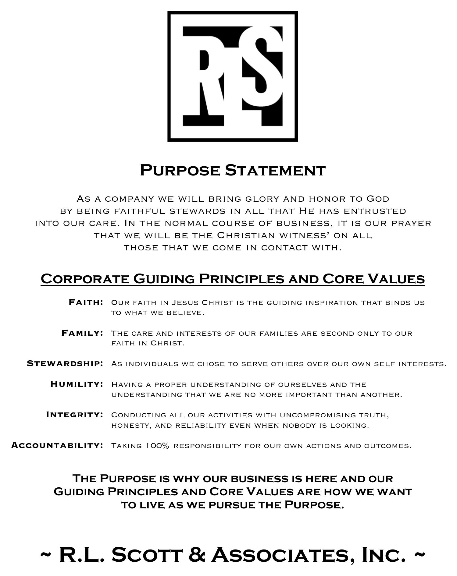 Corporate Purpose Statement document